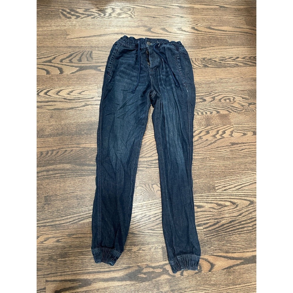 Abercrombie & Fitch Denim Joggers Pants Size XS Drawstring‎ Blue Cotton SI34